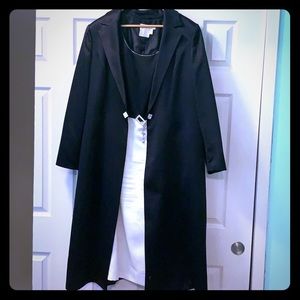 Black and white 2 piece suit